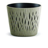 Prosperplast Sandy Round Eco Wood Planter 15.8x15.8x13.8cm - Eco Naturo